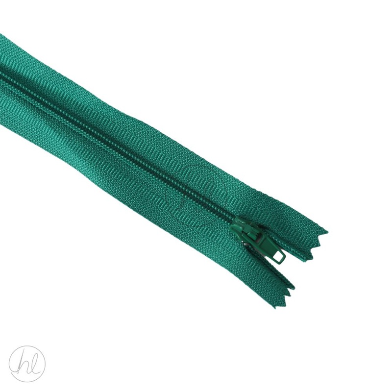 NYLON DRESS ZIPS EMERALD 45CM