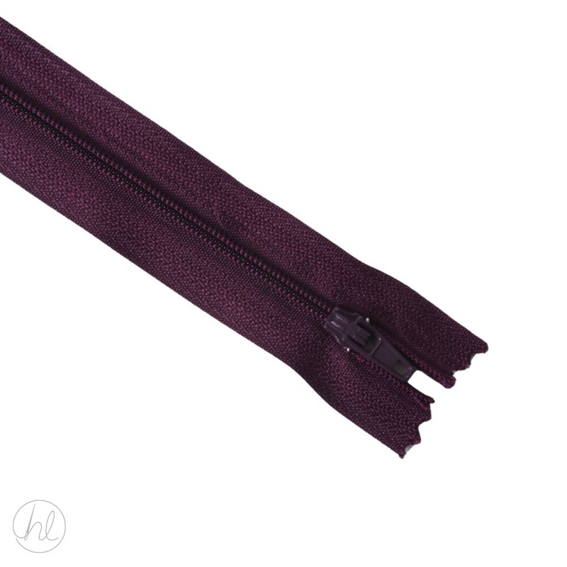 NYLON DRESS ZIPS GRAPE 40CM