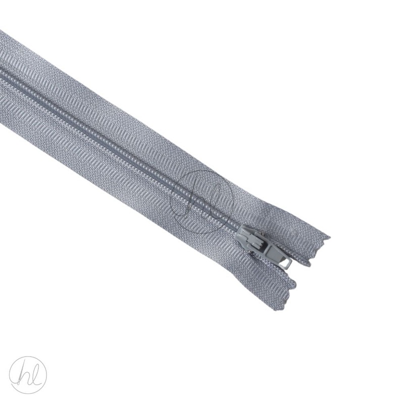 NYLON DRESS ZIPS L/GREY 15CM