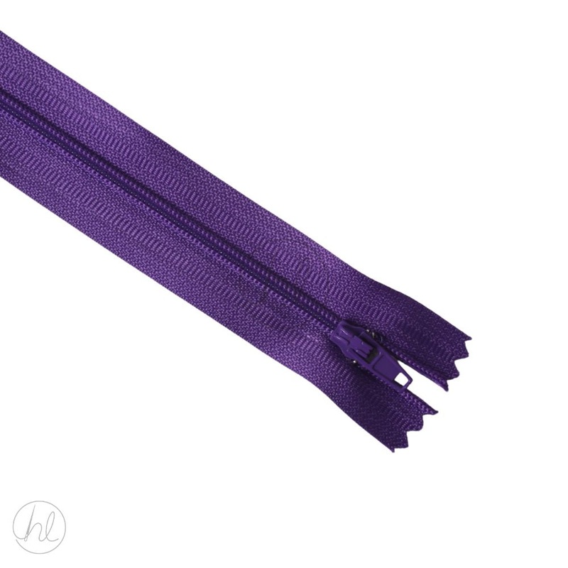 NYLON DRESS ZIPS L/PURPLE 45CM