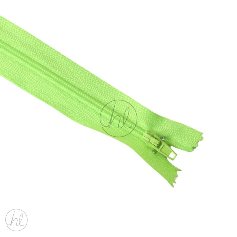 NYLON DRESS ZIPS NEON/GREEN 45CM