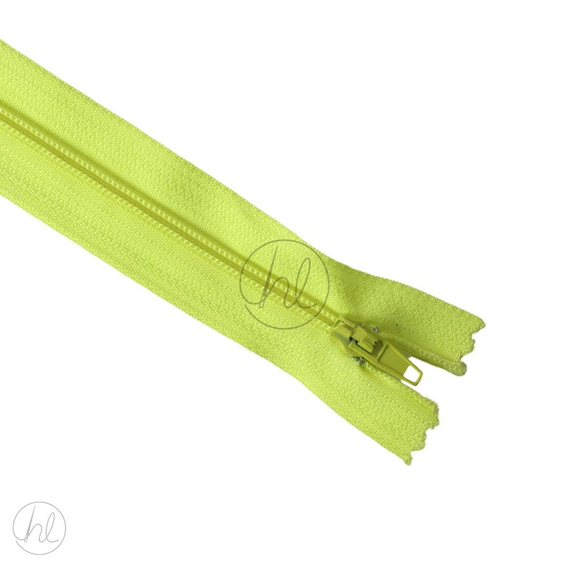 NYLON DRESS ZIPS NEON YELL 25CM