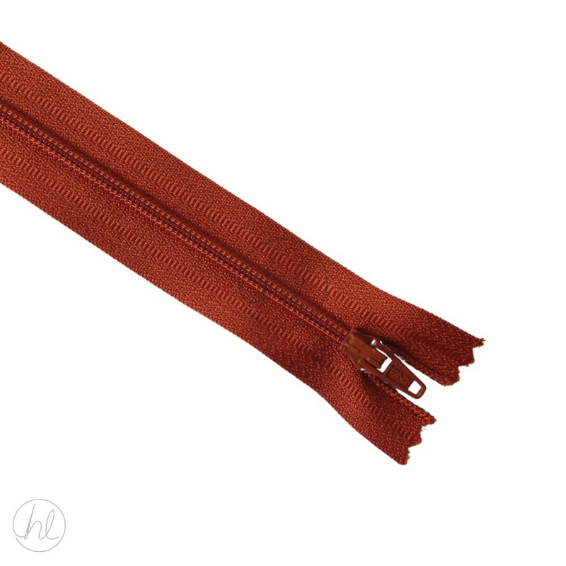 NYLON DRESS ZIPS RUST 25CM