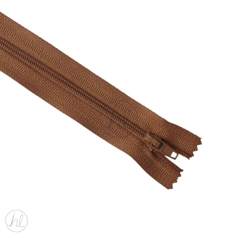 NYLON DRESS ZIPS TOBACCO 40CM