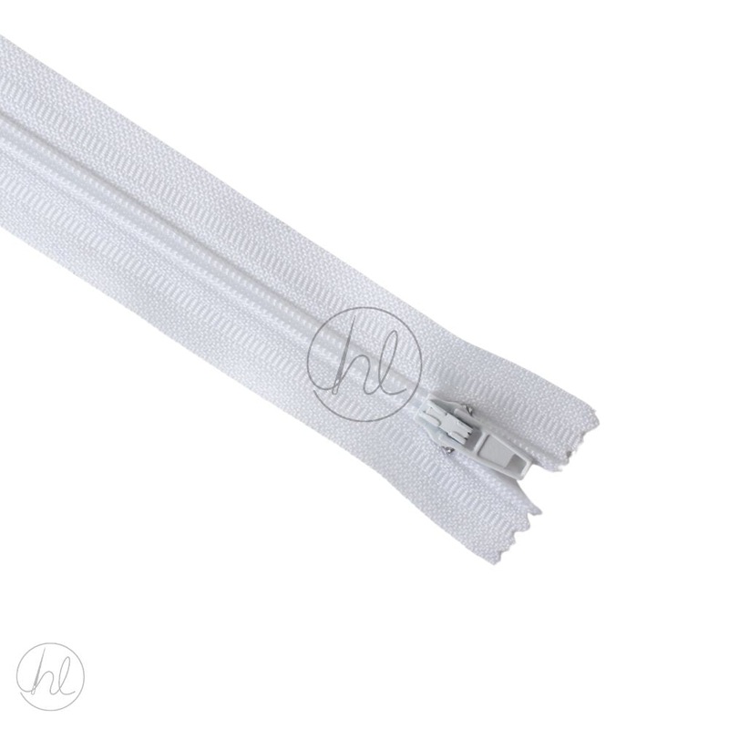 NYLON DRESS ZIPS WHITE 40CM