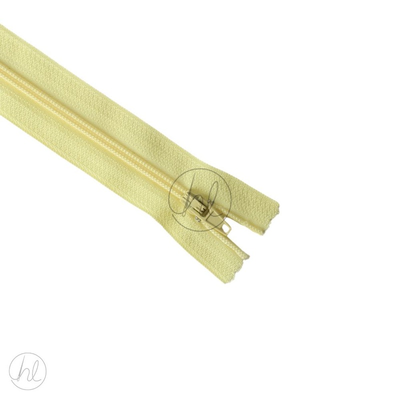 NYLON DRESS ZIPS YELLOW 25CM