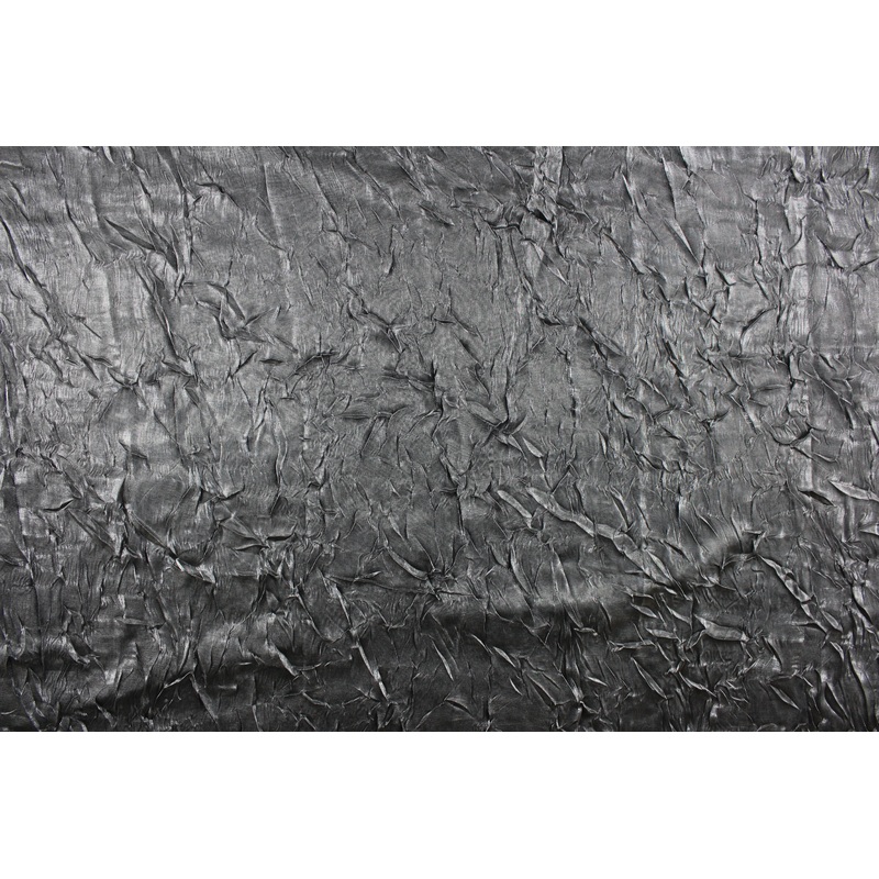 Valmont Crushed Taffeta Fabric in Iridescent Charcoal  -