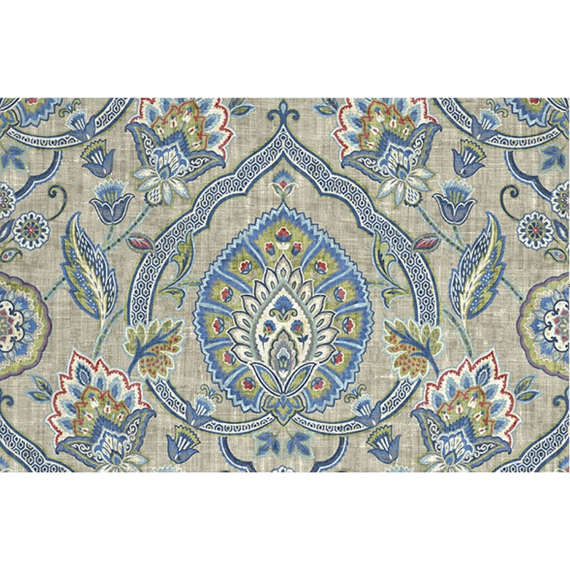 Belle Maison Carina Damask Fabric in Platinum