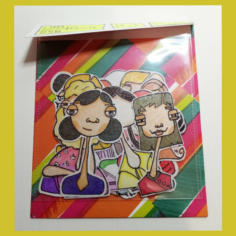 Handmade Colorful Girls Stickers