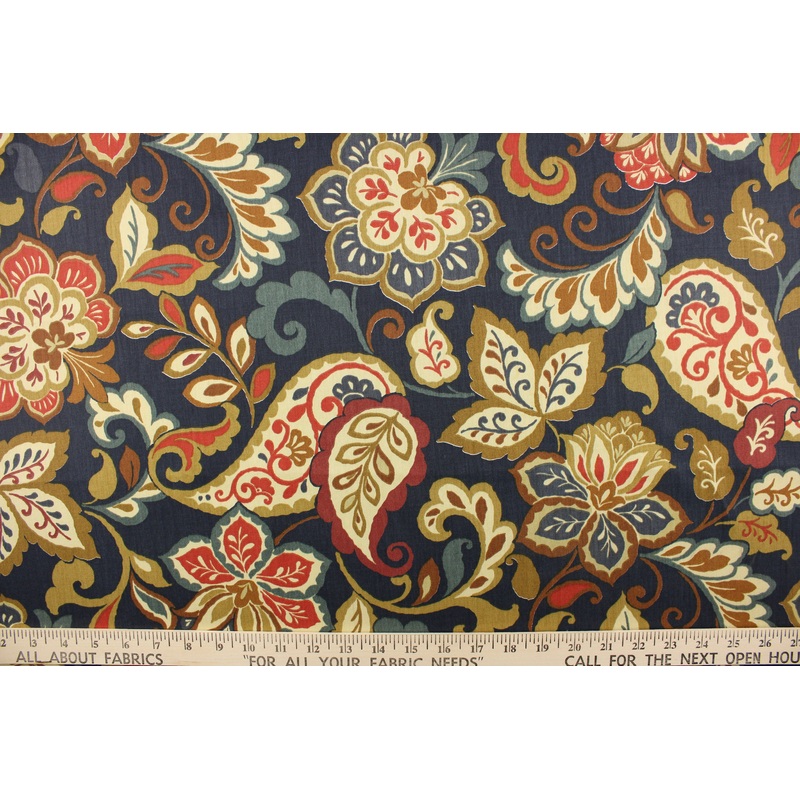 Mill Creek Sannio Fabric in Royale Navy