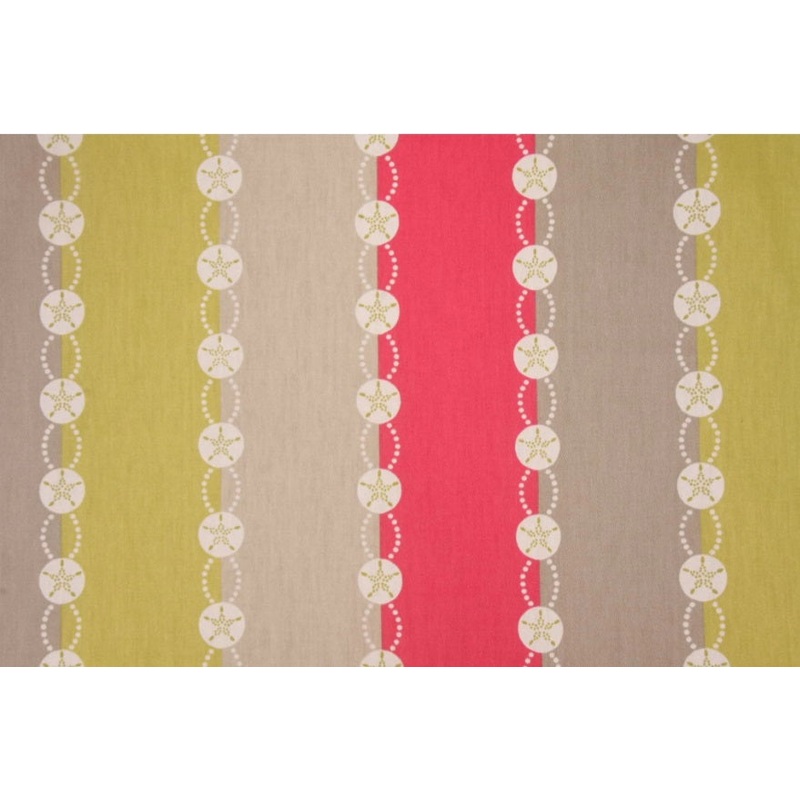 P/Kaufmann Belize Stripe Fabric in Pink & Sand