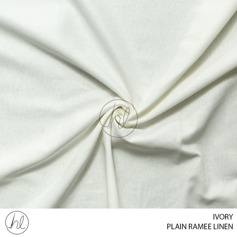 Plain Ramme Linen 781 Ivory 140cm Per M