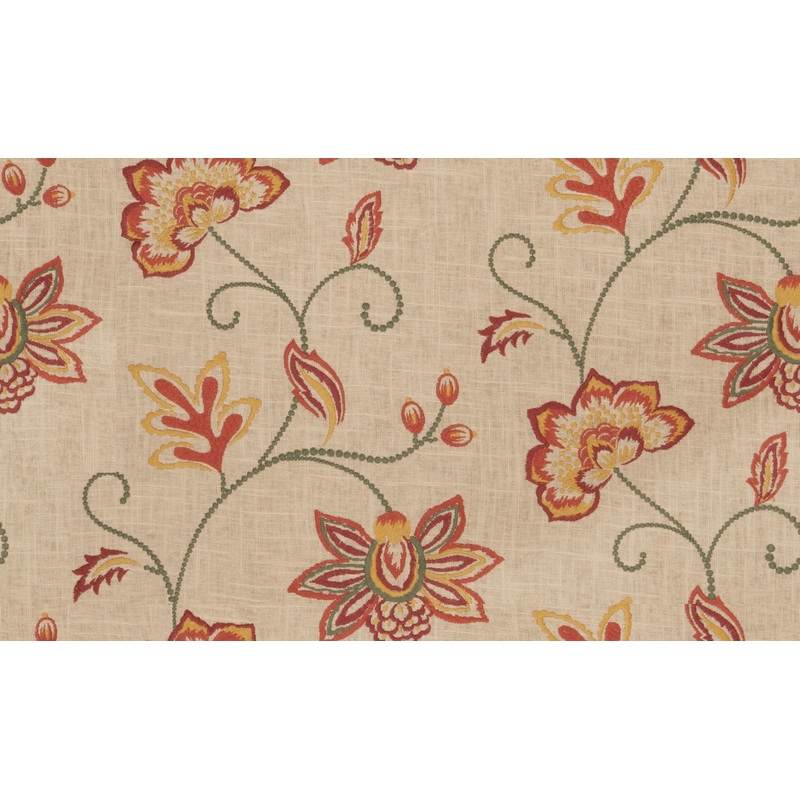 Ripoli 5771004 Embroidered Fabric in Henna