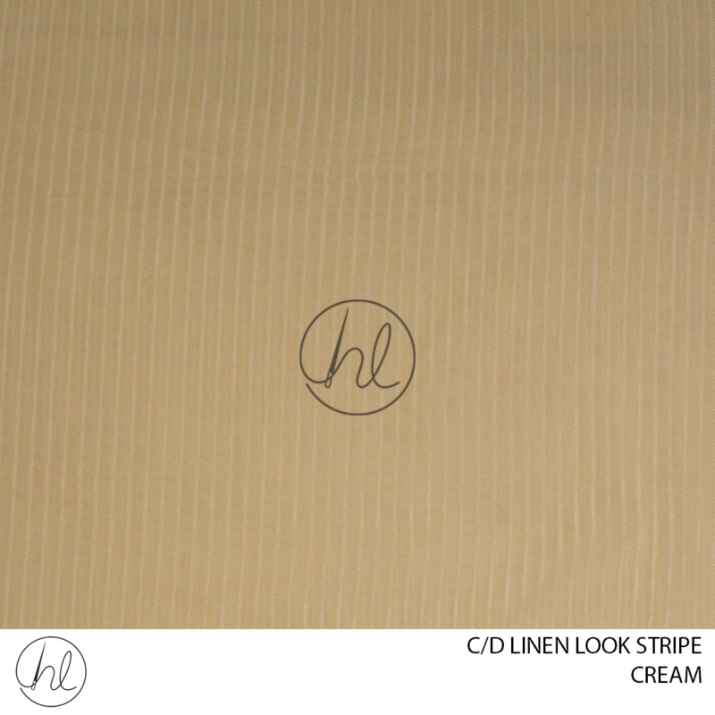 C/D Linen Look Stripe Voile5917 CP 280cm Cream