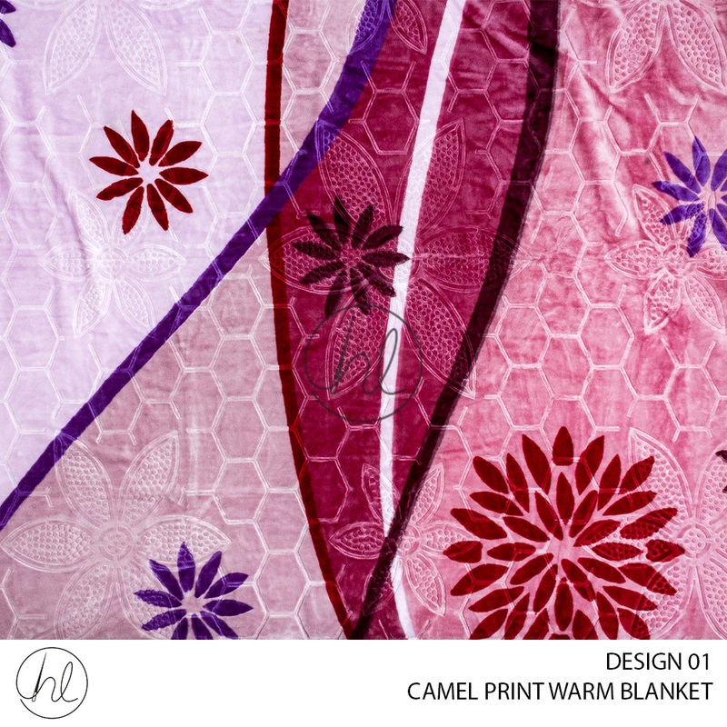 CAMEL PRINT WARM BLANKET DESIGN 01 ASSORTED QUEEN