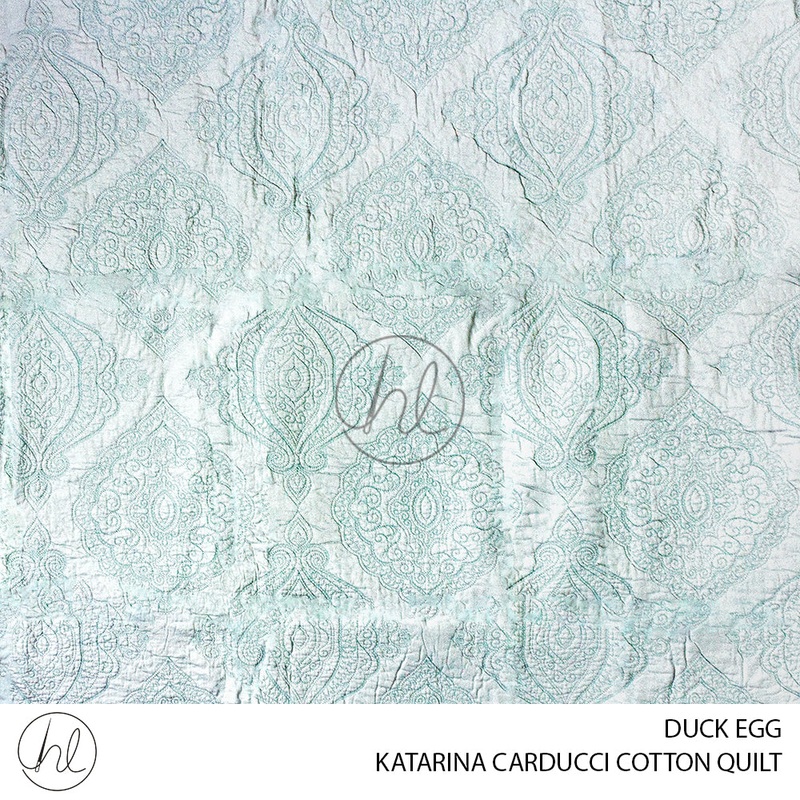 CARDUCCI COTTON QUILT KATARINA DUCK EGG KING