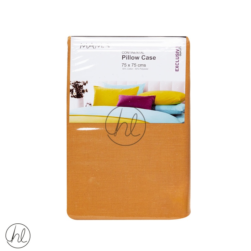 Continental Pillow Cases Gold 75x75cm