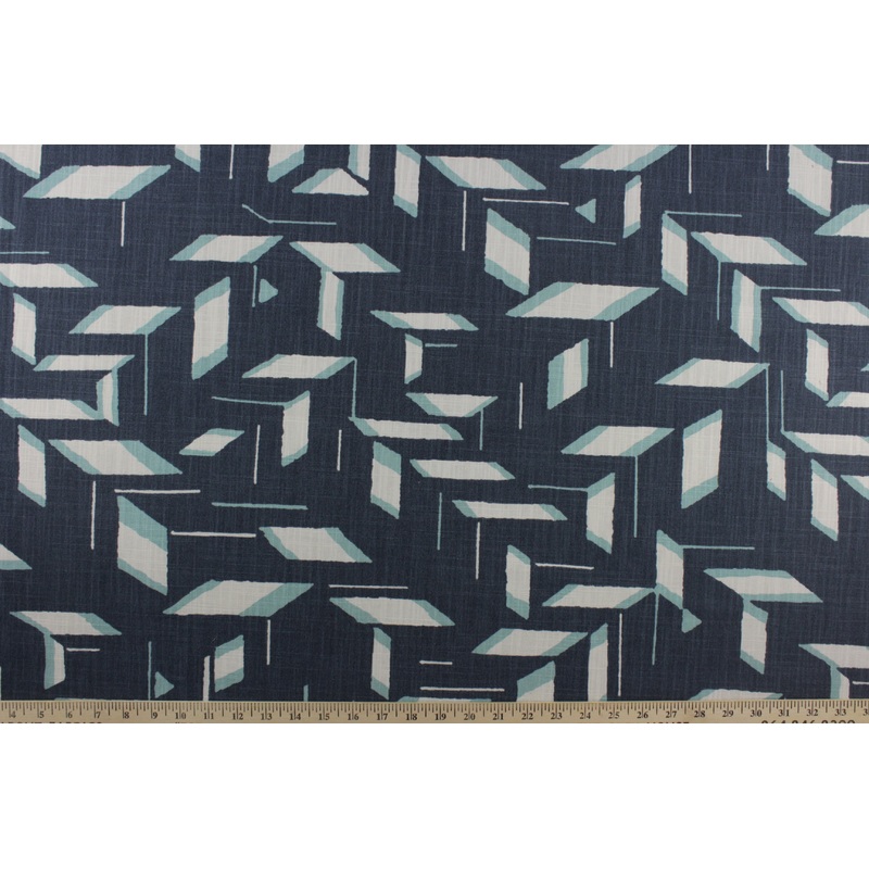 Crypton Home@ Blocked Form Fabric in Chalkboard by Robert Allen@