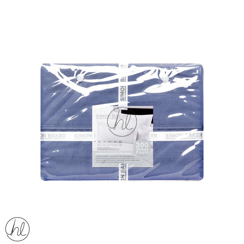 Egyptian Giza Cotton Standard Pillow Cases 300T Blue 45x70cm
