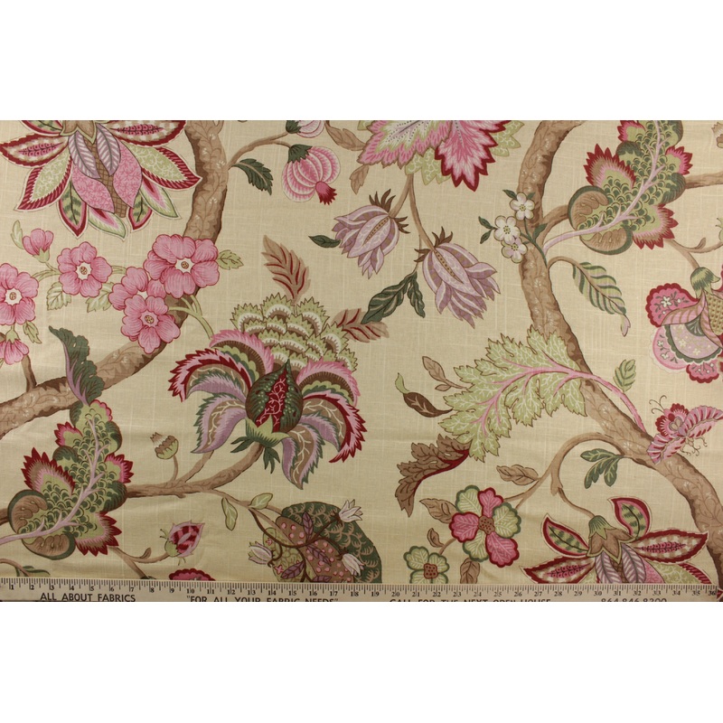 Garrison Jacobean Fabric in Hydrangea by Jaclyn Smith