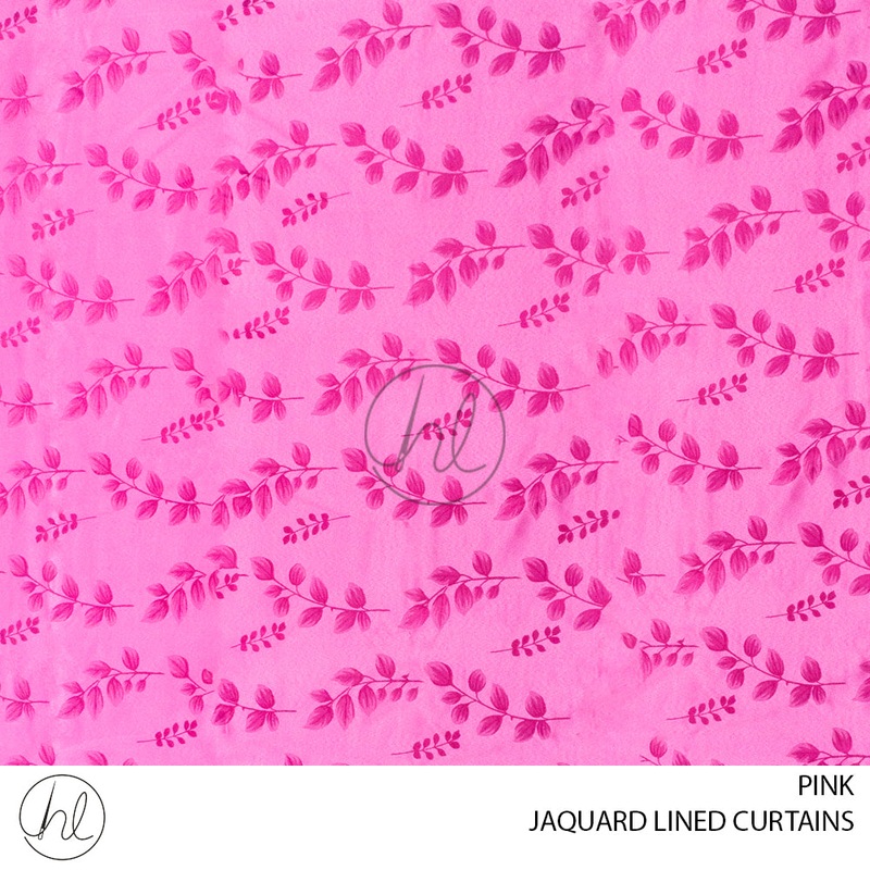 JACQUARD LINED CURTAIN LZ PINK 230X218