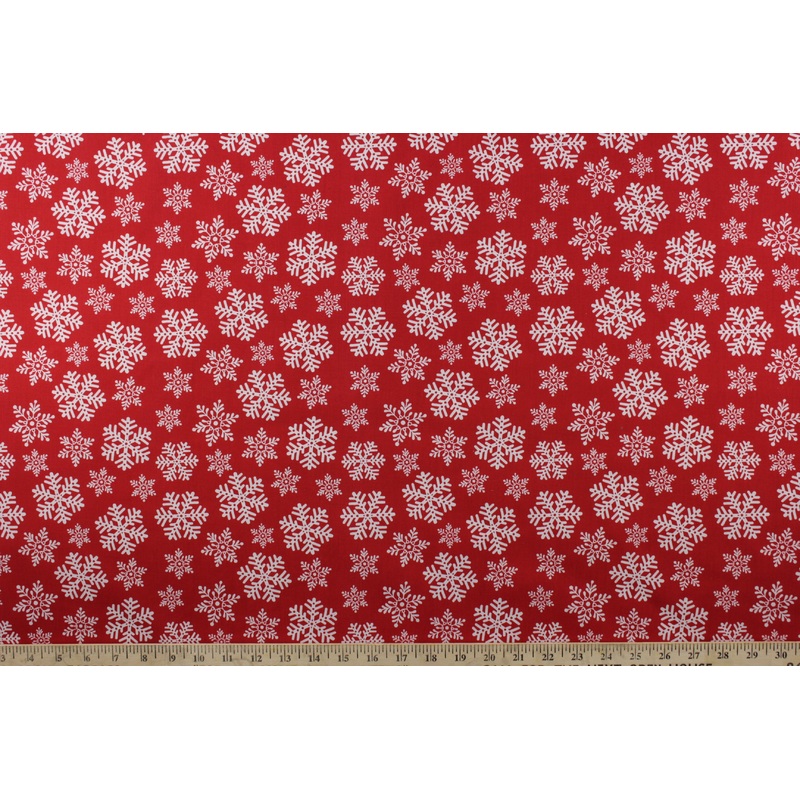 Let in Snow! Christmas Fabric in Red