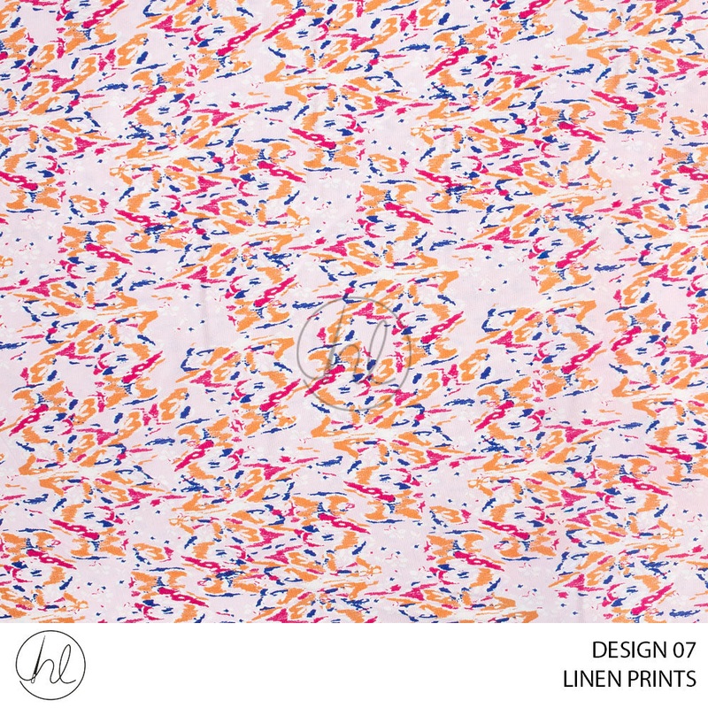 Linen Prints 51 Baby Pink Design 07 150cm Per M
