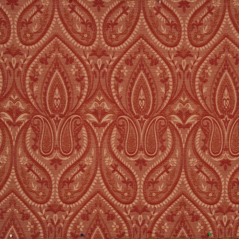 Robert Allen Soft Edges Jacquard Fabric in Fireside