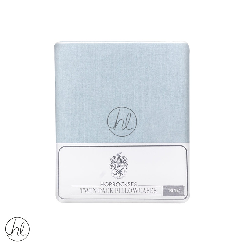Twin Pack Standard Pillow Cases 180T Duck Egg
