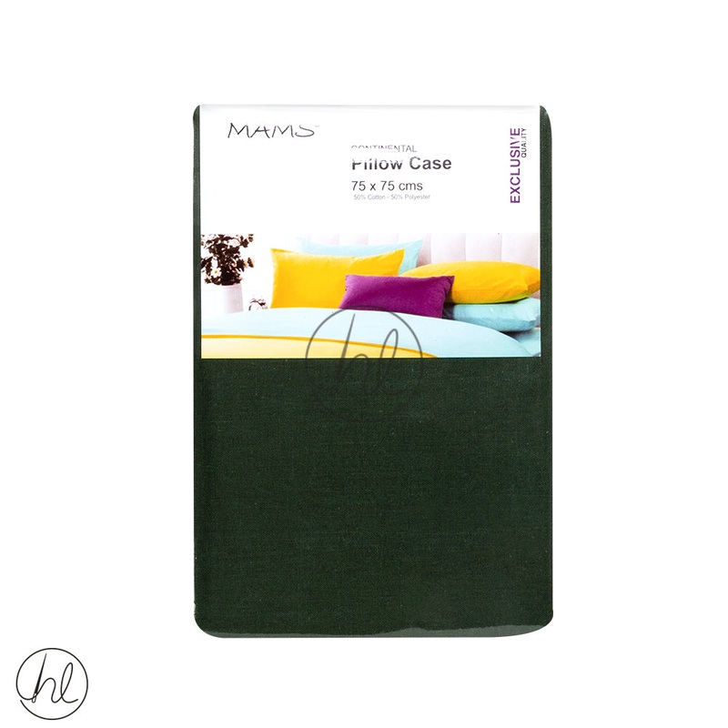 Continental Pillow Cases Bottle Green 75x75cm
