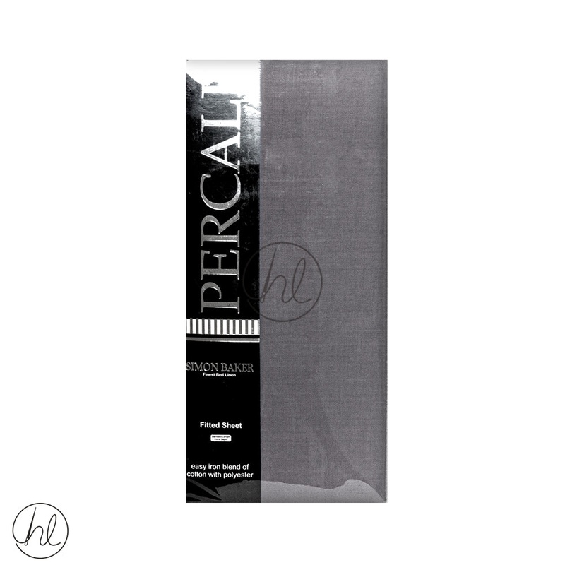 Polycotton Fitted Sheet 200T Extra Depth Grey Queen