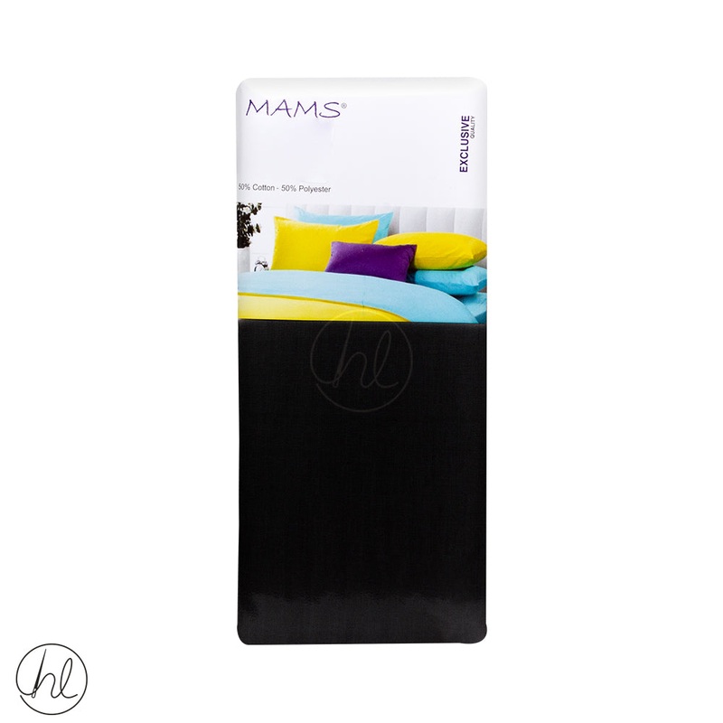 Polycotton Fitted Sheet Extra Depth Black Single