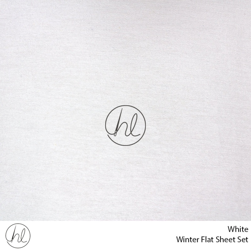Winter Flat Sheet LS White Double