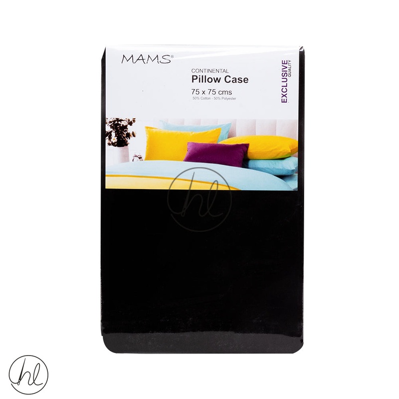 Continental Pillow Cases Black 75x75cm