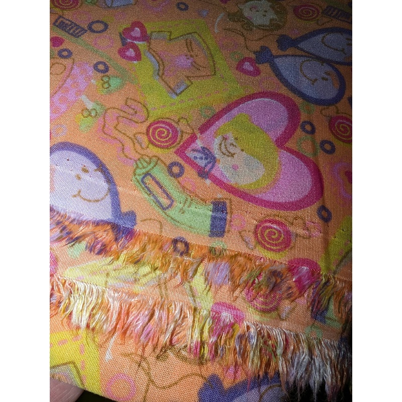 Dentist theme (?) Lightweight Polyester Fabric, 1 piece with 2 parts measuring 27" x 40" and 31" x 70"