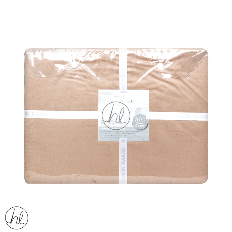 Egyptian Giza Cotton Fitted Sheet 300T Extra Depth Stone Single