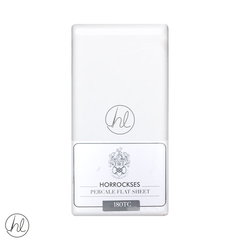 Horrockses Flat Sheet 180T White 3/4