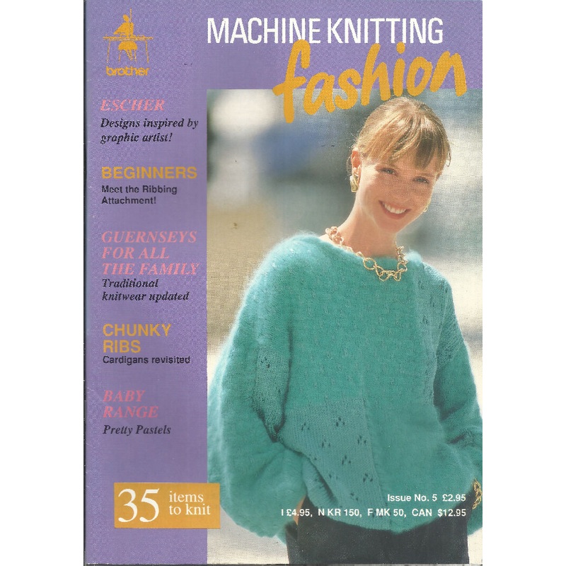 Machine Knitting Fashion Magazine by Brother; Issue #5, 35 projects, Vintage