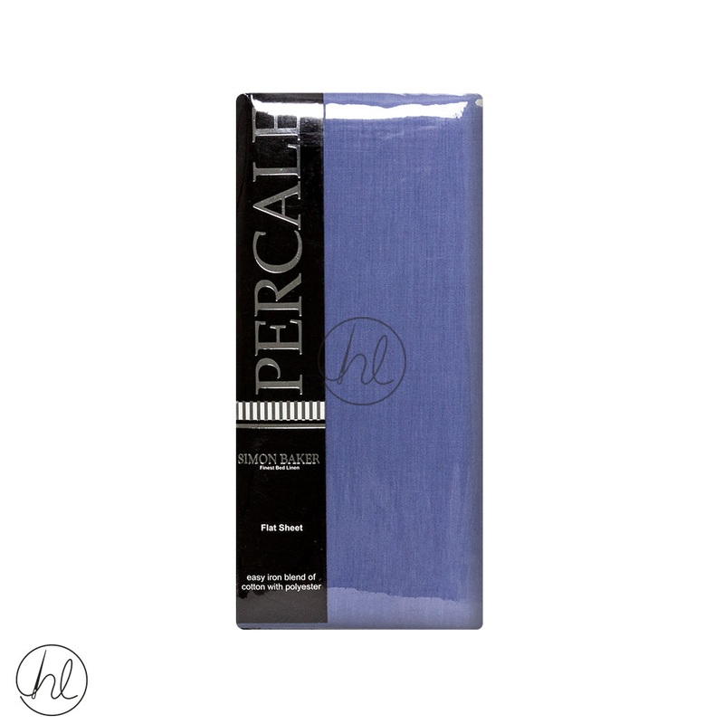 Polycotton Flat Sheet 200T Blue King