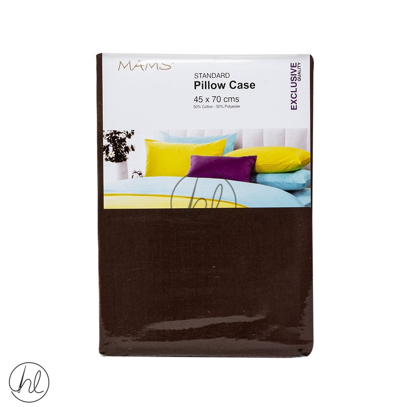 Standard Pillow Cases Chocolate 45x70cm