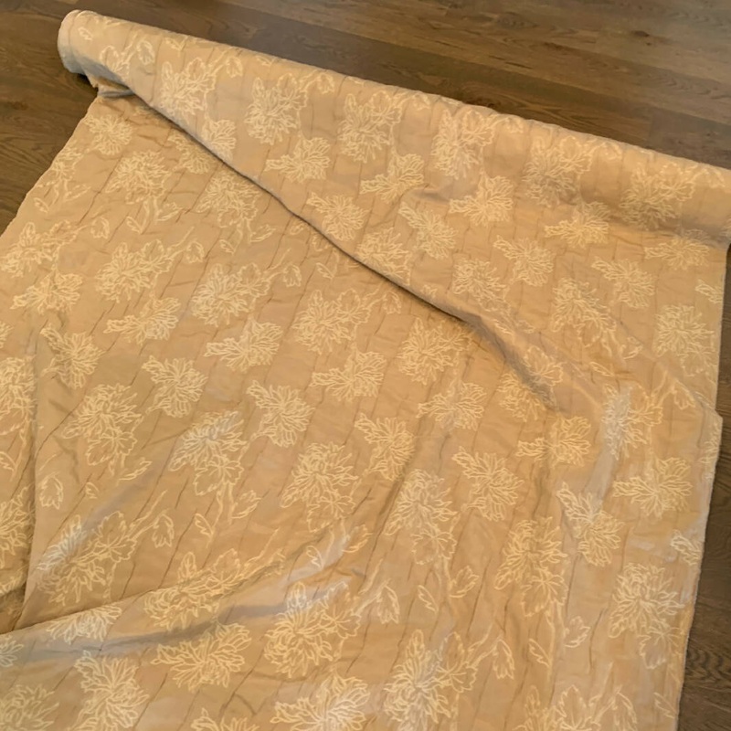 Tan and Cream French Cotton and Viscose - Yardage