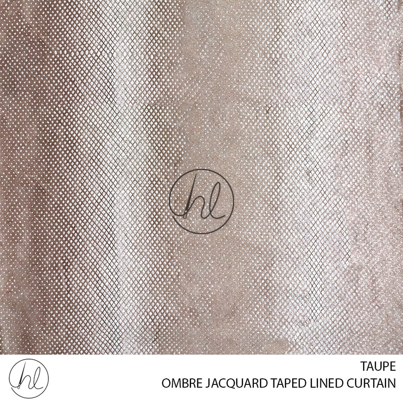 TAPED LINED JACQUARD READY-MADE CURTAIN OMBRE TAUPE 230X218CM