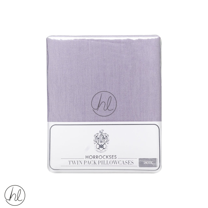 Twin Pack Standard Pillow Cases 180T Grey