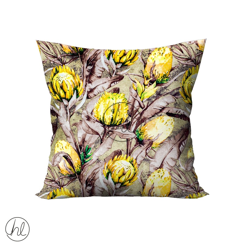 UPHOLSTERY SCATTER CUSHION ASSORTED YELLOW/GREEN 60X60CM