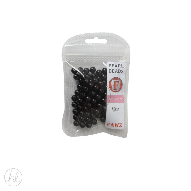BEADS PEARL 6MM  BLACK FREE 1
