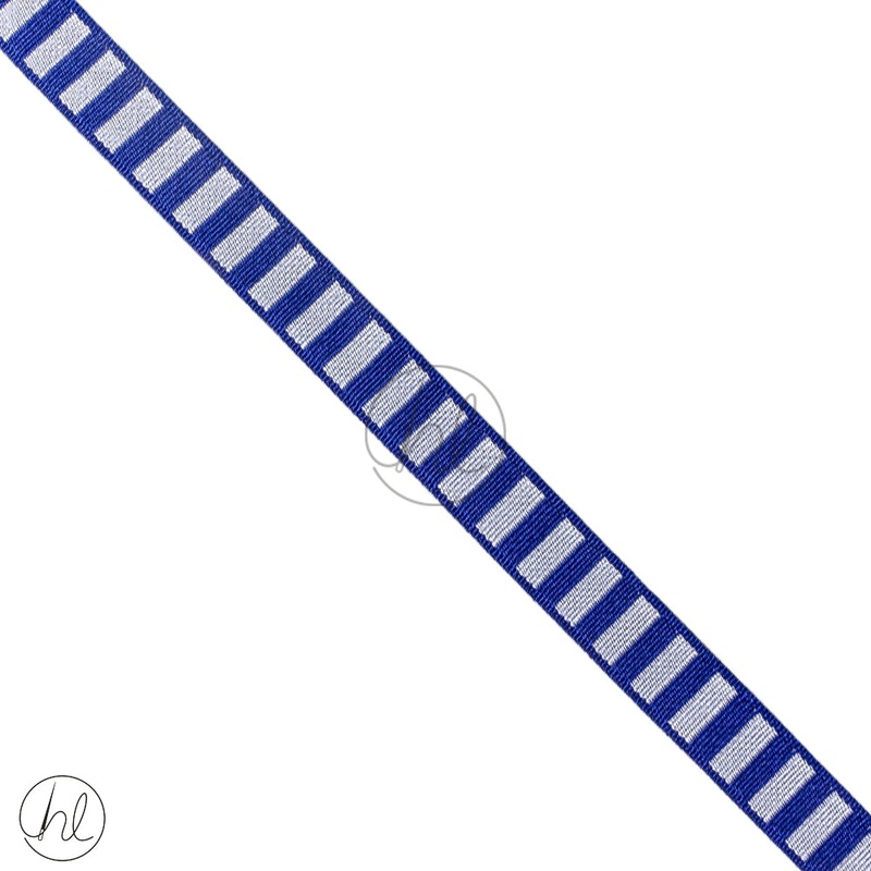Braid Blazer Block 15mm Wht/Royal Free