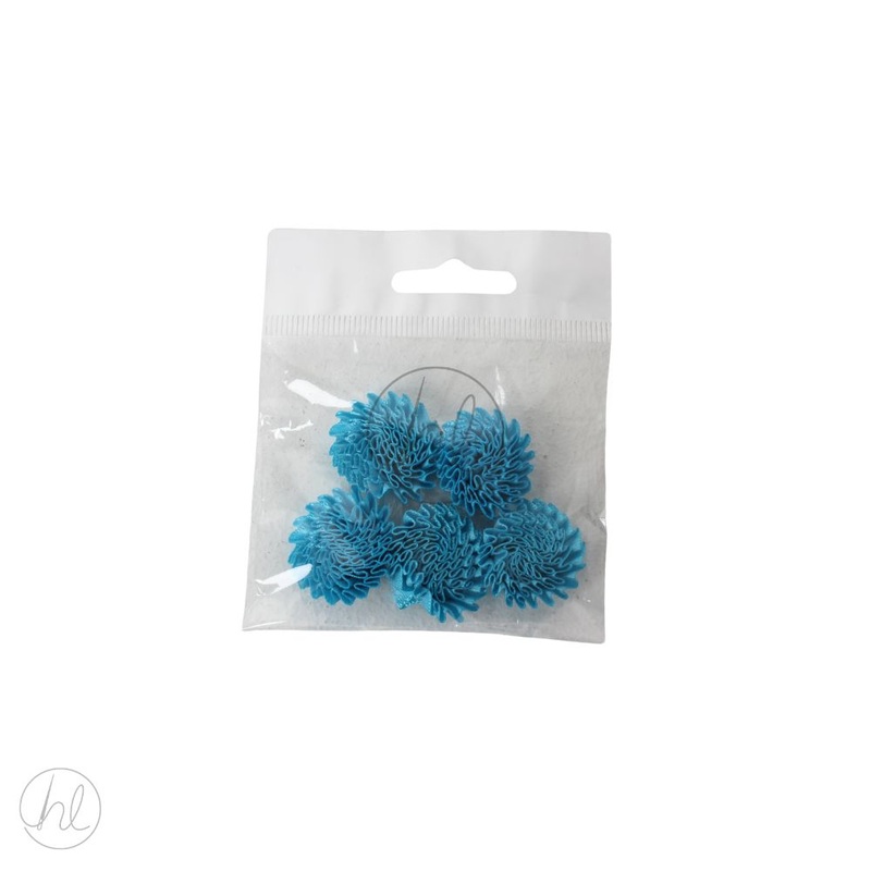 FLOWERS FANCY 5IN  TURQUISE FREE