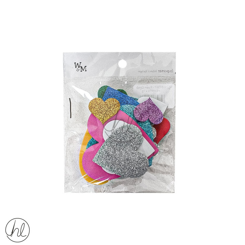 Foam Glitter Hearts