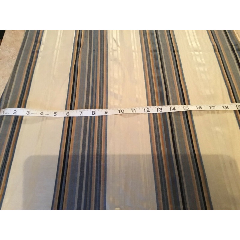 gold shimmer with blue stripes 6 yds x 21"