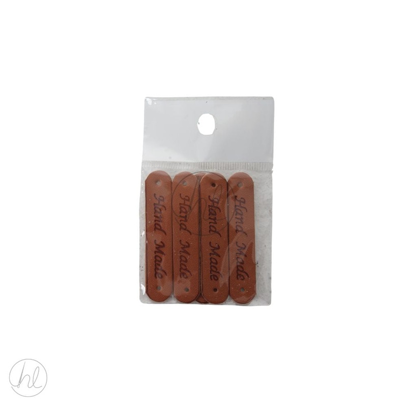 LEATHER TAGS RECTANGULAR  BROWN FREE
